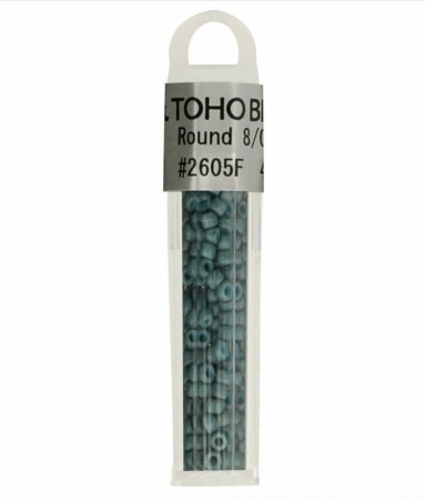 Toho Glass Perler 8/0 4g #2605F - Blå/grå