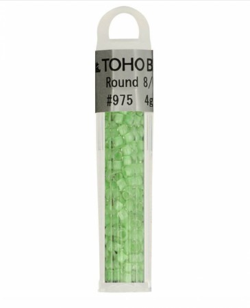 Toho Glass perle 8/0 #0975 - lysegrønn 