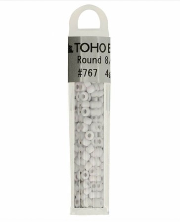 Toho Glass Perler 8/0 4g #0767 - Hvit/grå