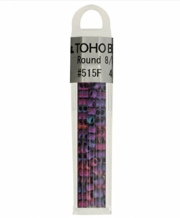 Toho Glass Perler 8-0 4g #515F blå/lilla/rosa