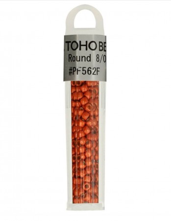 Toho Glass Perler 8/0 4g #PF562F - Orange