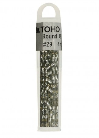 Toho Glass Perler 8/0 4g #29 - sølv