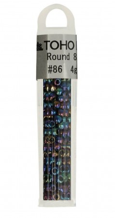Toho Glass Perler 8-0 4g #86 grønn/blå/lilla