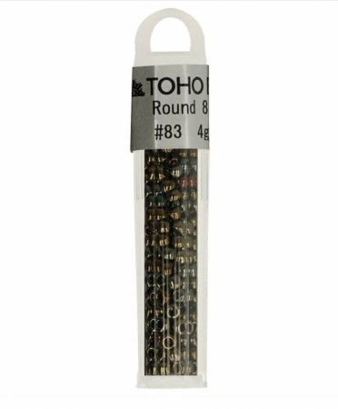 Toho Glass Perler 8/0 4g #0083 - brun/grønn/grå