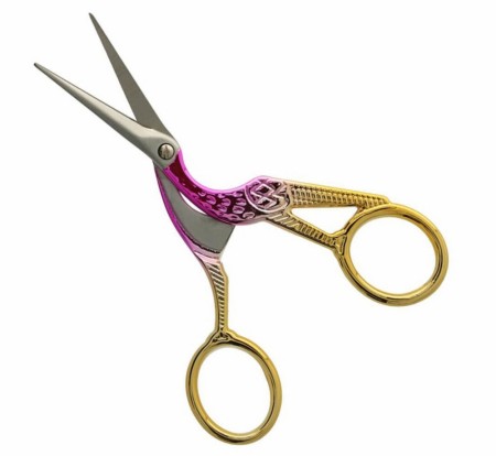 Broder saks - gull/rosafarget 11,5 cm